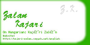 zalan kajari business card